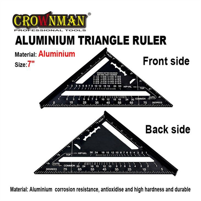 Règle triangulaire en aluminium