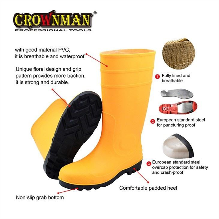 Bottes de pluie de sécurité CROWNMAN