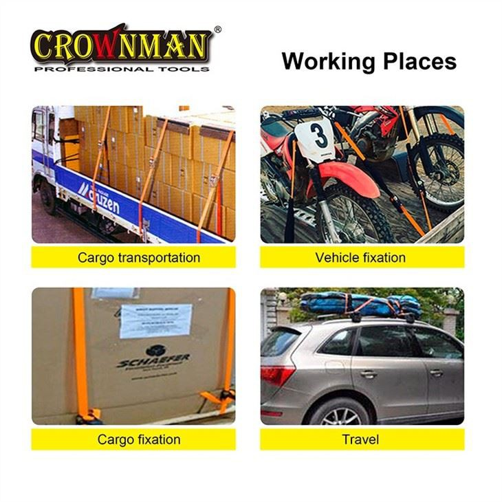 Corde tendue de voiture CROWNMAN, corde d'attache à cliquet