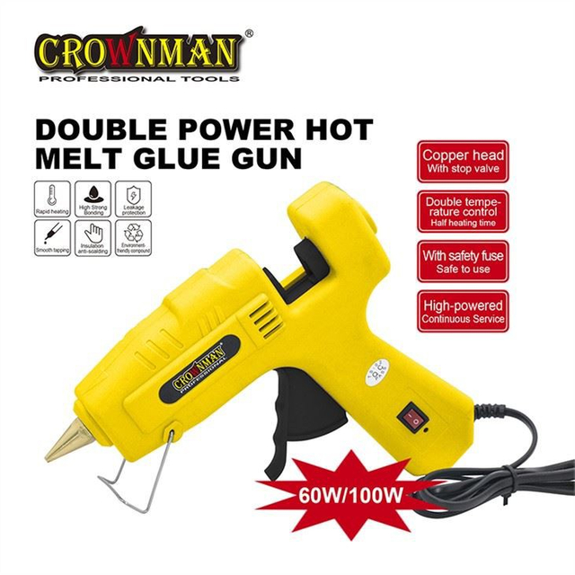 Pistolet à colle thermofusible CROWNMAN 60W et 100W